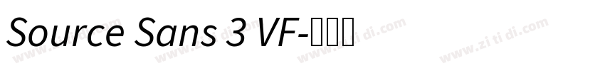 Source Sans 3 VF字体转换